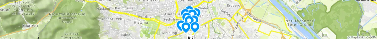 Kartenansicht für Apotheken-Notdienste in der Nähe von 1050 - Margareten (Wien)